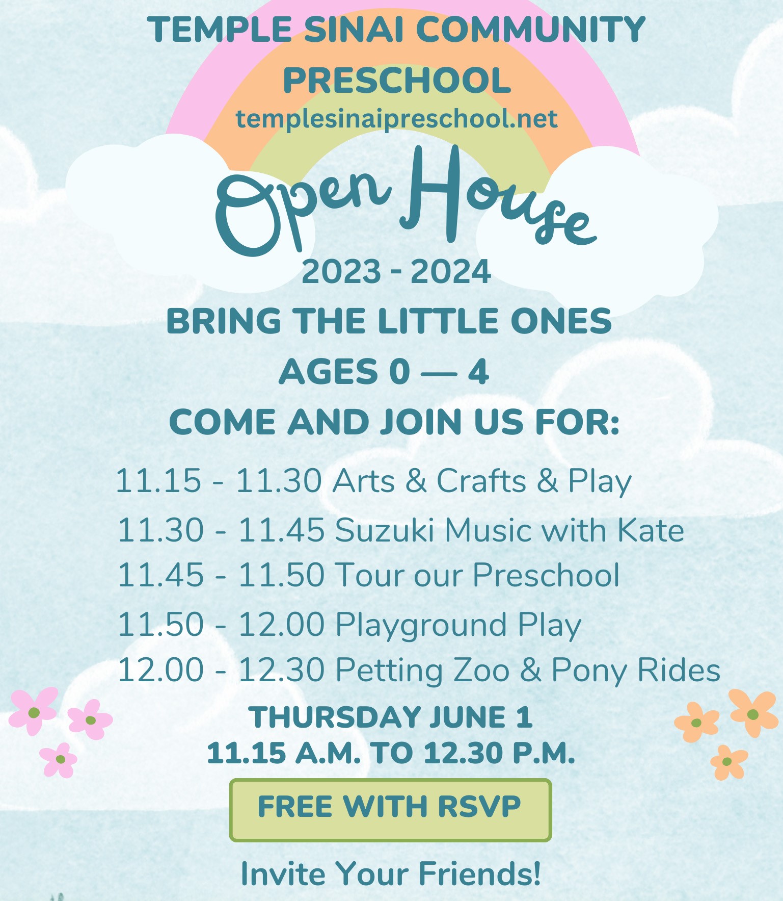 Community Preschool Open House 2023